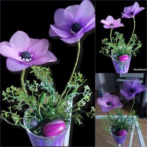 💜 Silk flowers _Chakra colors collection_ Handmade_ NWOT